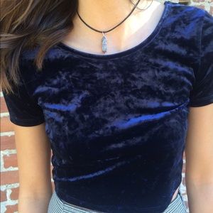 Forever 21 velvet crop top