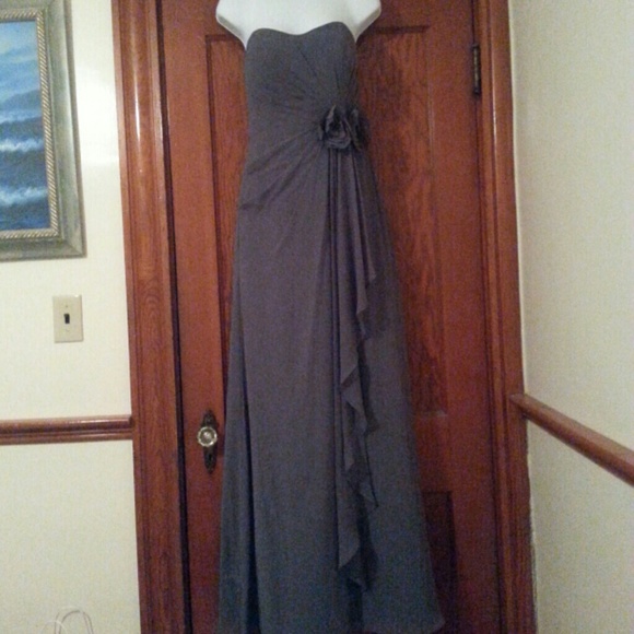 Bill Levkoff formal gown in gray, new with tags.