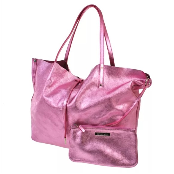 Tiffany & co pink reversible tote (large)