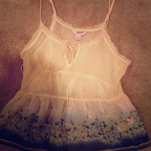 Arizona floral pale yellow tank