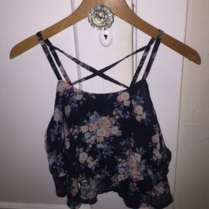 Crisscrossed flowy top