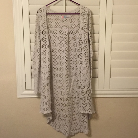 Super cute free people laced cardigan