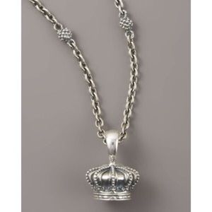 Lagos Kinder Crown Pendant Necklace NWT