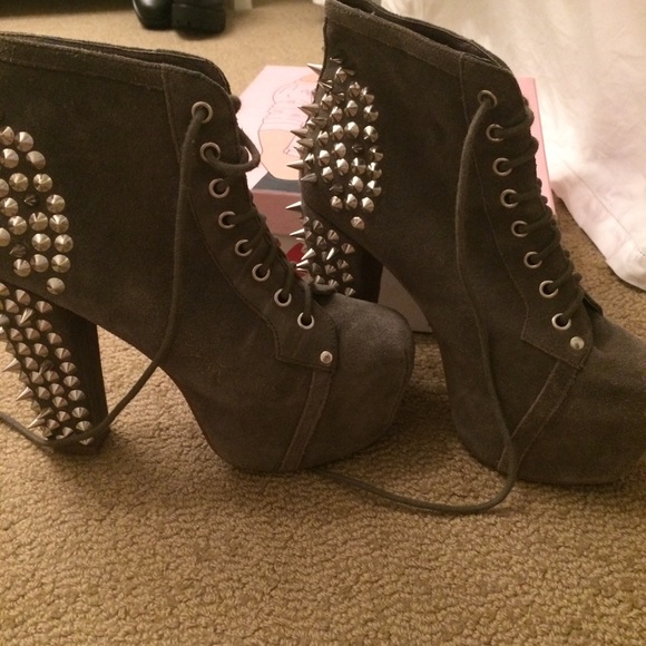 Jeffrey Campbell Suede Spiked Litas Size 8