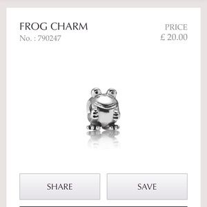 Pandora frog charm