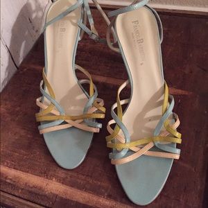 Franco Barbaieri leather strappy women's 9.5 heel