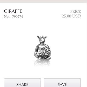 Pandora giraffe charm