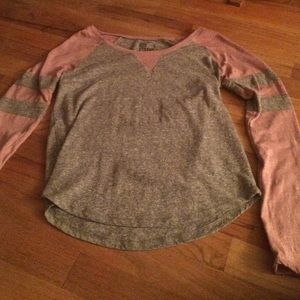Super cute, pink and grey, baseball shirt!