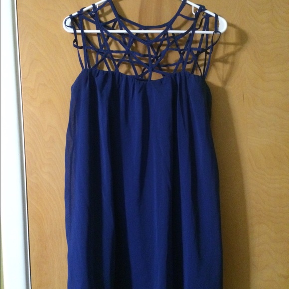 Cobalt blue Polyester Dress