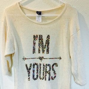 Juniors M light weight sweater top
