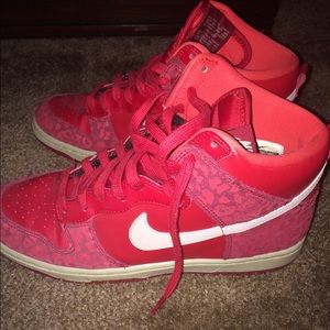 Funky, yet cool Nike leopard print high top shoes