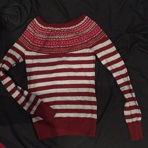 Striped sweater, thick and warm and fits snug