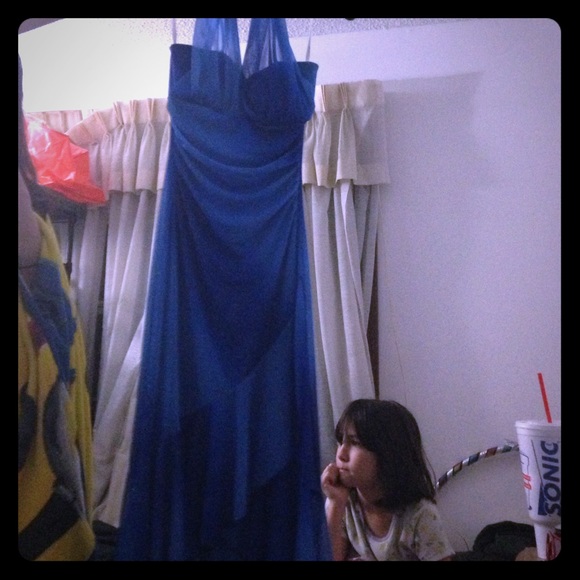 Blue sparkly dress - Picture 1 of 2