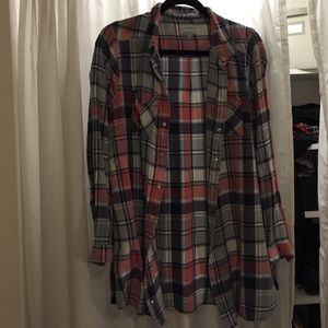 Flannel patterned dress