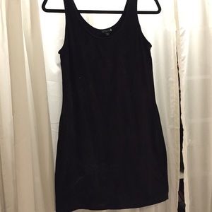 Plain black tan top dress