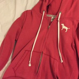 VS Pink zippered hoodie