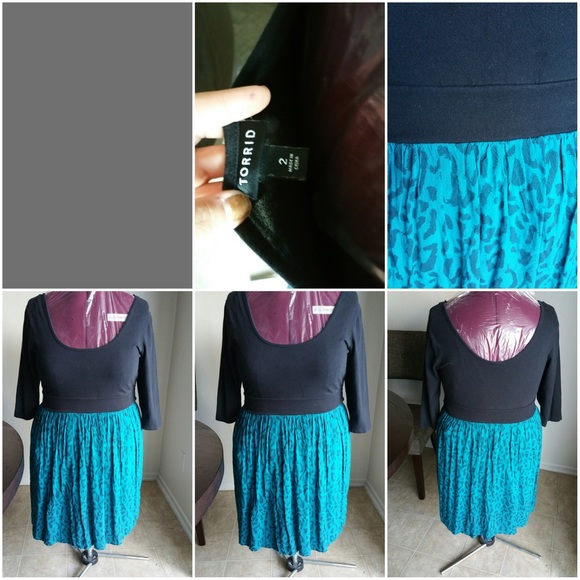 Torrid Leopard green dress