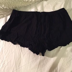 Black summer shorts