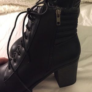 Lace up booties