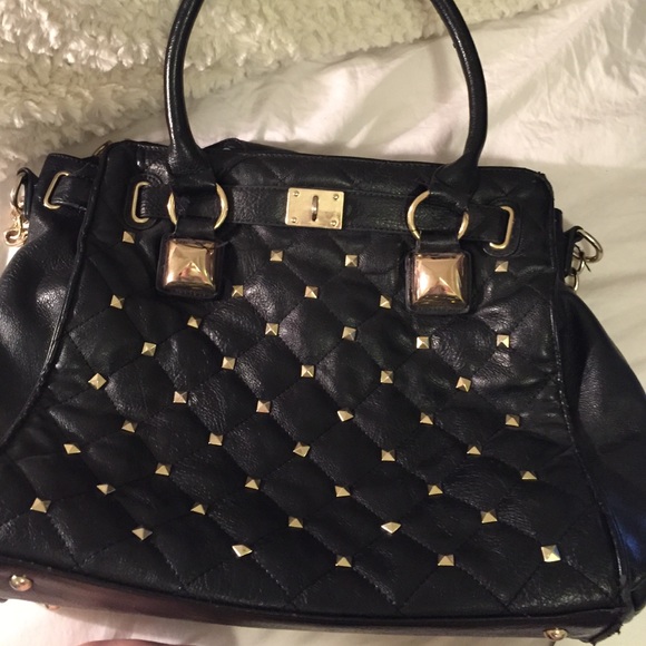 Studded black bag