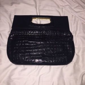 Crocodile envelope clutch
