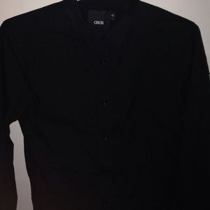 ASOS LONG SLEEVE BLACK BUTTON