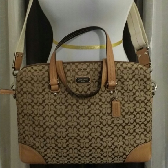 COACH laptop signature bag