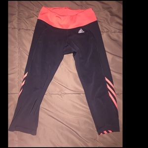 Pink Adidas gym capris 💖💖