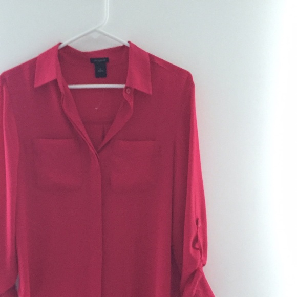 Ann Taylor business casual pink blouse sz0 NWOT - Picture 2 of 3