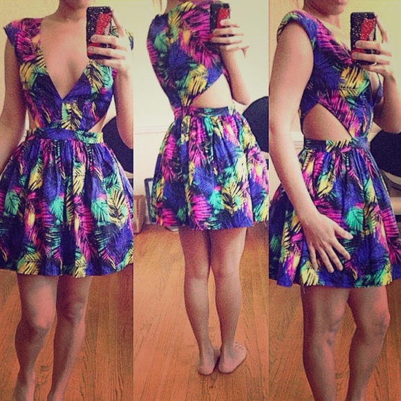 NWOT! Rave Dress with Cutout Designs