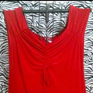 Tyte Jeans~ Red~ Sleeveless Blouse~Size 2X