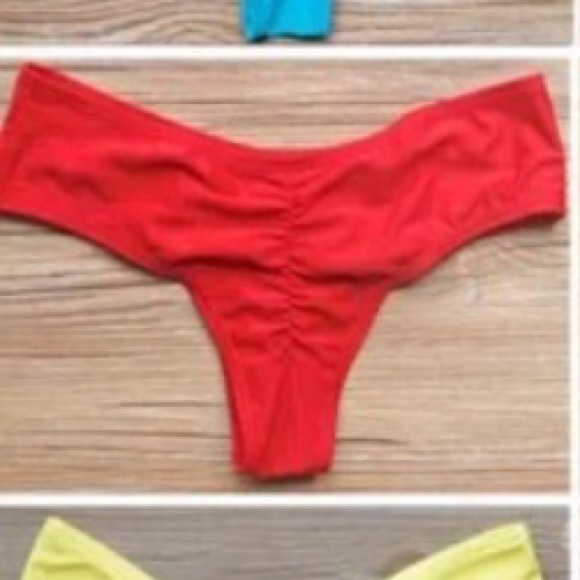 Red cheeky bikini