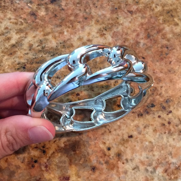 Silver plated chain bangle bracelet ( 1 bangle)NEW