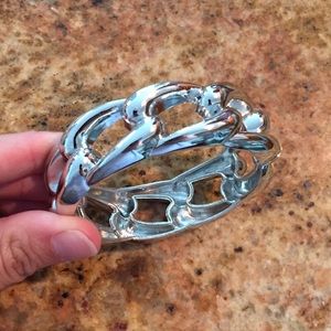 Silver plated chain bangle bracelet ( 1 bangle)NEW
