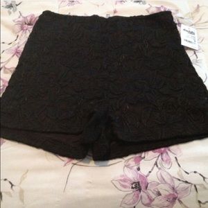 Reserved: f21 lace shorts and AE leather jacket
