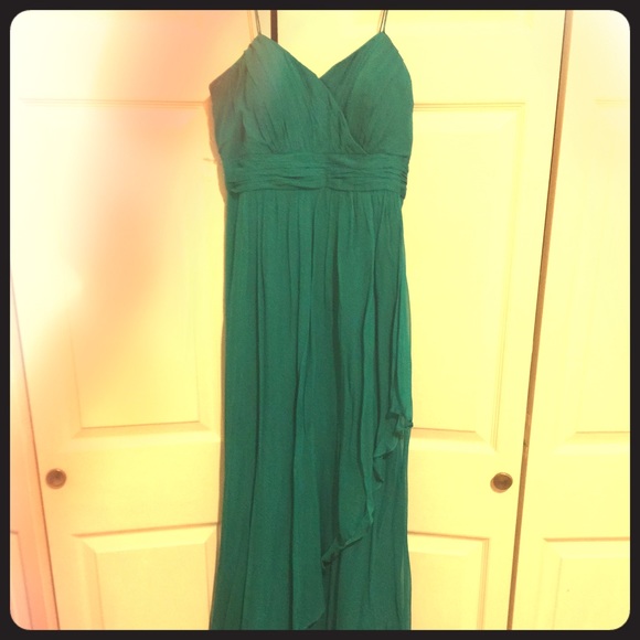 Jenny Yoo Chiffon Jade Green gown