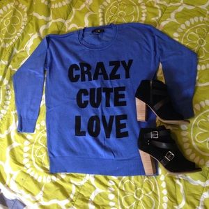 F21 Oversize Blue Sweater
