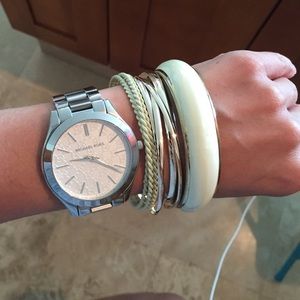 Gold and off white bangles NEW
