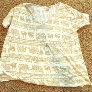 elephant patterned shirt