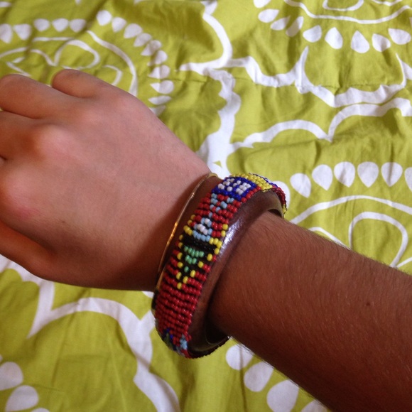 Vintage Tribal Wooden Bangle