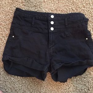 Black high waisted shorts