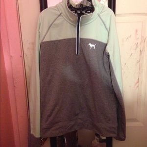 NWOT Victoria's Secret PINK 1/2 zip mint sweater!