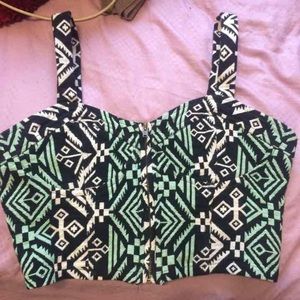 Urban Outfitters Banded Tribal Crop Top