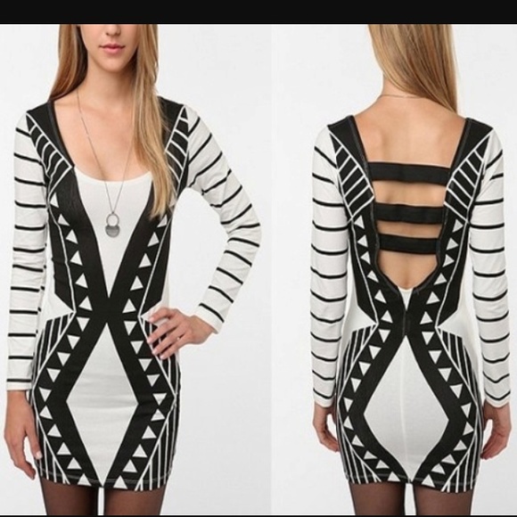 Body-con geo dress