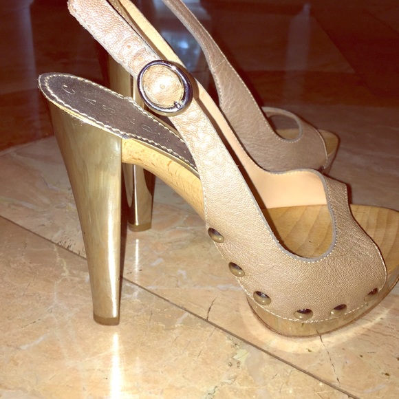 vintage Casadei metallic platform heel - Picture 1 of 3