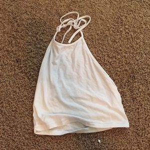 White halter top