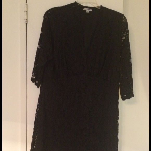 Beautiful Kiyona black lace dress in 1X