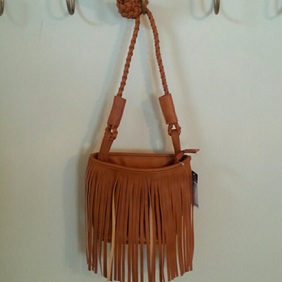 Rue21 Handbags - NWT - Cognac Fringed Crossbody Bag
