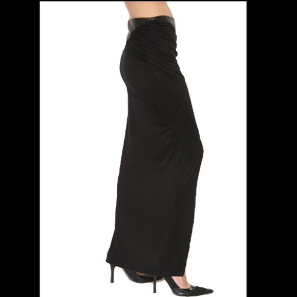 David Lerner Wrap Skirt w/ Leather insert - Picture 3 of 4