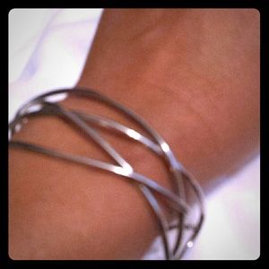 Silver openwork cuff